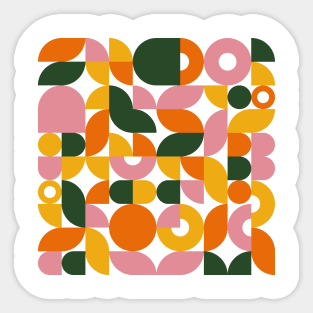 Minimal Bauhaus style pattern Sticker